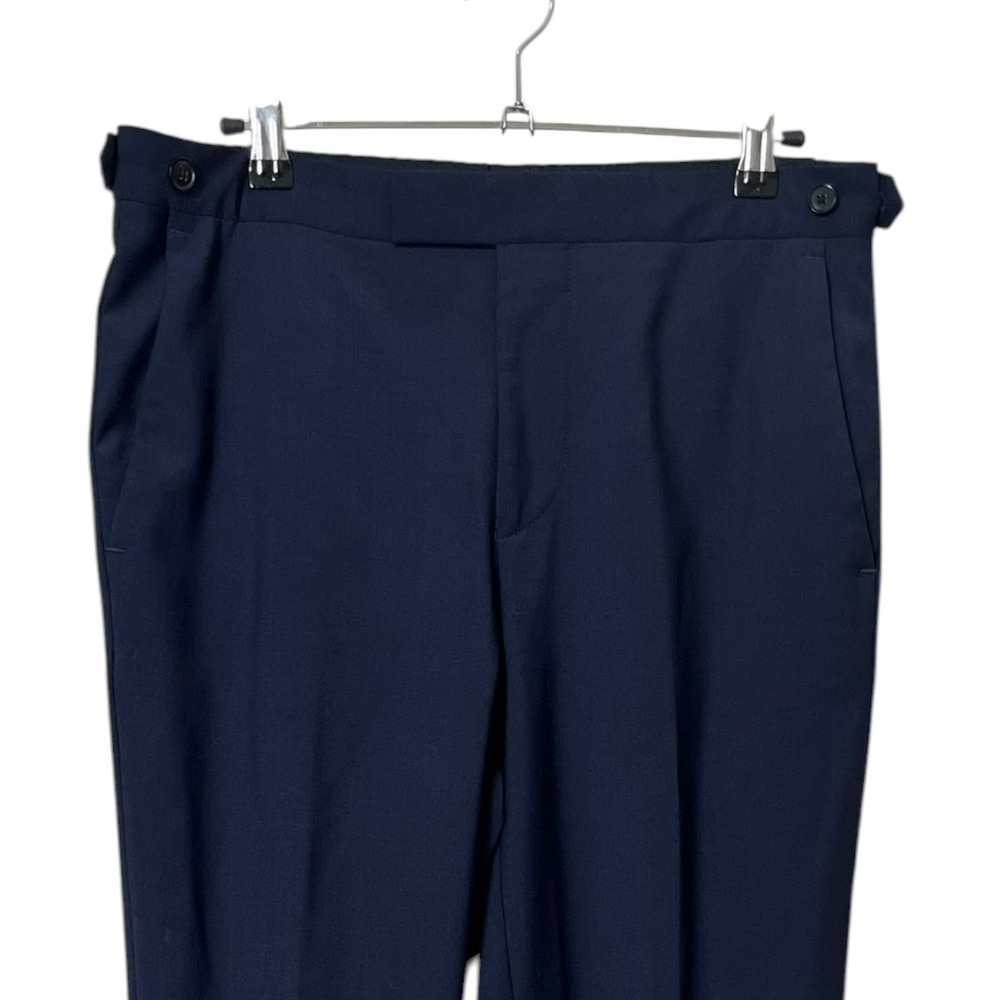 REISS Hope Travel Trousers Men's 30 Navy Modern Fit Wool Blend Tailored - Picture 3 of 9